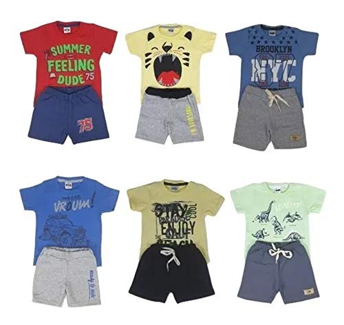 Kit Com 10 Conjunto Roupa Infantil Menino Masculino Atacado Tamanho:8