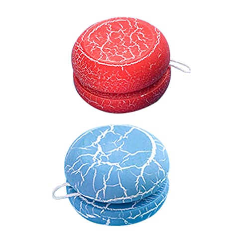 YARNOW 2Pcs Wooden Funny Plaything with Cracked Pattern Safe and Gentle Design for Adorable Yo Encourage Active Play and Creativity