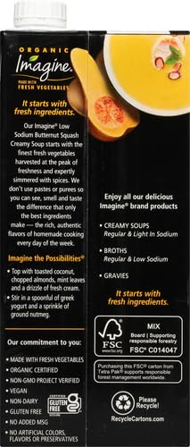 Image of Imagine Light in Sodium Organic Creamy Butternut Squash Soup 32 oz (Pack of 6)