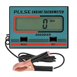 Digital Tachometer, Small Engine Tachometer Chainsaw Tachometer, 2 Stroke 4 Stroke Inductive RPM Gauge Hour Meter Tiny Tach for Motorcycle Boat Tractor Generator Lawn Mower
