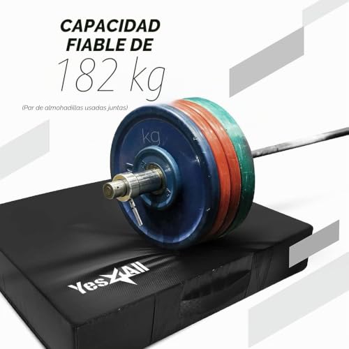 Miniatura 3 de Yes4all M4nr Premium Silenciador Drop Pads Almohadillas Para Levantamiento De Pesas Con Cubierta De Pvc Multicolor Para Aislar El Sonido Y Proteger El Suelo Para Deadlift, Squat, Lunge, Negro - 15 Cm