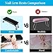 Arm Rest for Nails Tech, Easy Clean Nail Arm Rest, Reduce Back Pain Hand Rest for Nails Tech, Sturdy Support Armrest for Nails Fits UV LED Nail Lamp Underneath, Salon & Home Use (White)