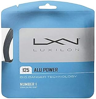 Luxilon Big Banger ALU Power 16 Gauge - 125 Polyester (Poly) Tennis Racquet String 2-Pack (2 Sets Per Order) - Best for Spin and Durability