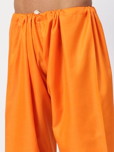 Image of Men's Traditional Pathani Kurta Salwar Set, Red, Long Sleeve, Collared Neck, Cotton Blend, Ethnic Wear