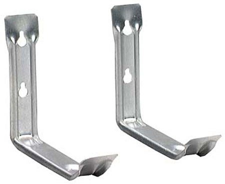 Crawford 5.27 In. L Silver Steel Medium Utility Ladder Hook 20 Lb. Capacity 2 Pk #TOP14