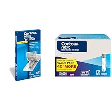 Contour Next Blood Glucose Test Strips for Diabetes 70 and 15 Count 2 Pack, Total 85 Accurate, No Coding, Second-Chance Sampling, Works with All Contour Next Meters for Easy Testing