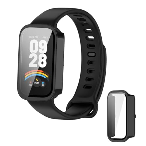 For Xiaomi Band 9 Active �P�[�X �J�o�[ �K���X�t�C������̌^�P�[�X �yNOUKAJU�zFor Xiaomi Band 9 Active �X�}�[�g�E�H�b�` �P�[�X �ی�t�B���� ��� �ی�P�[�X PC+�����K���X�t �ی� �J�o�[ ��