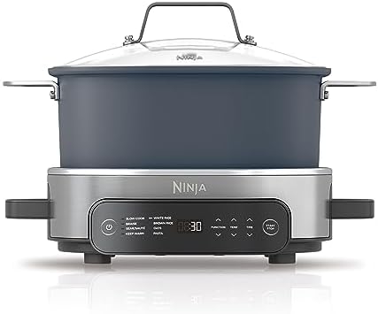Ninja MC1101 Foodi Everyday Possible Cooker Pro, 8-in-1 Versatility, One-Pot Faster Cooking Replaces 10 Tools, Family-Sized Capacity with Adjustable Temp Control, 6.5 quarts, Midnight Blue - Thumbnail 2