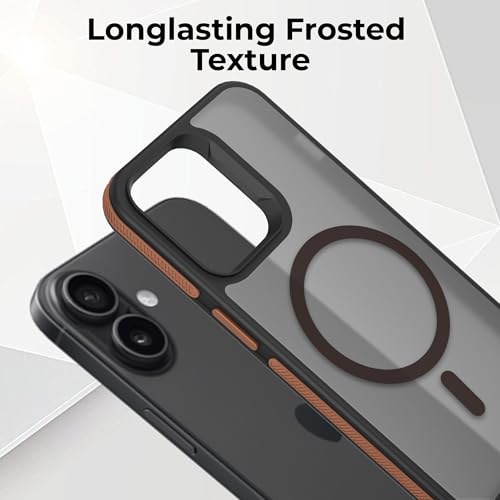Image of A rtistque Compatible with Safe Frosted Ultra Matte Back Cover Case for iPhone 16 | Smooth Sides with Grip | Stylish Protective Design | Raised Camera Edges | Back Cover - Brown