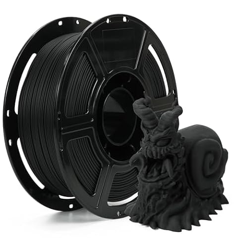 FLASHFORGE Rapid PLA Matte Filament 1.75mm, High Flow Speedy 3D Printer Filament, Max 500m/s High Speed Printing, Easy to Remove Support & Non-Glossy Appearance (Black)