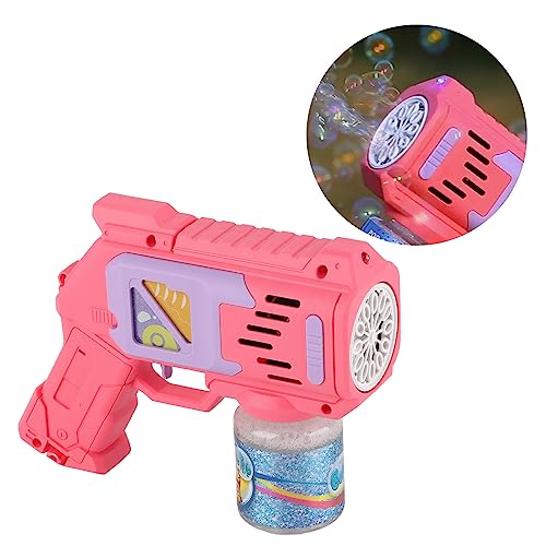 Máquina de Fazer Bolhas de Sabão, 10 Furos LED, Poder Forte, Fabricante de Bolhas à Prova de Vazamen