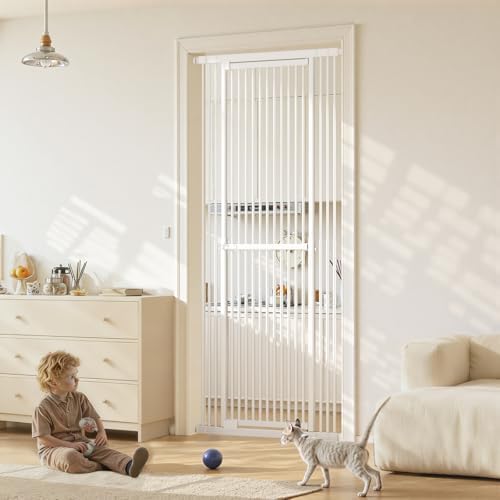 Gardner Pet 51"-87" Extra Tall Cat Gate for Doorway — shown in a real home setting for scale