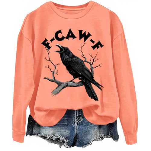 Black Crow Sweatshirt, F-Caw-F Sweater, Funny Black Bird shirt, F-Caw-F Crow Hoodie