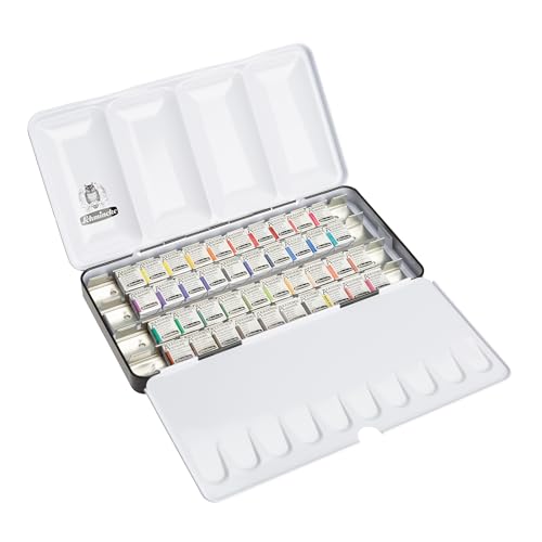 Schmincke AKADEMIE Aquarell Metallkasten 40 x 1/2 Näpfchen 75 140 097