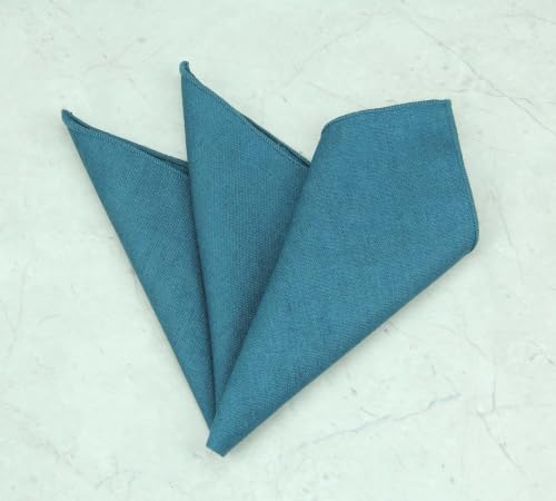 Image of Mens Solid Linen Ties - Slim Pattern Necktie for Men Wedding Groomsmen