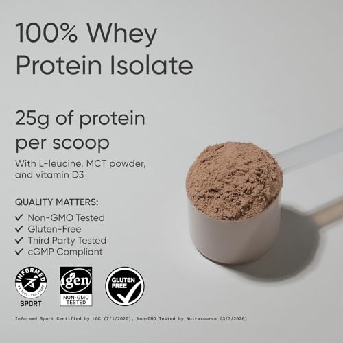 Image of Sports Research 100% Whey Protein Isolate Chocolate Peanut Butter - U.S. Sourced Protein Powder w /BCAAs -No Artificial Flavors or Gums- Informed Sport Tested . Gluten Free- 2lb Bulk Bag, 25 Servings