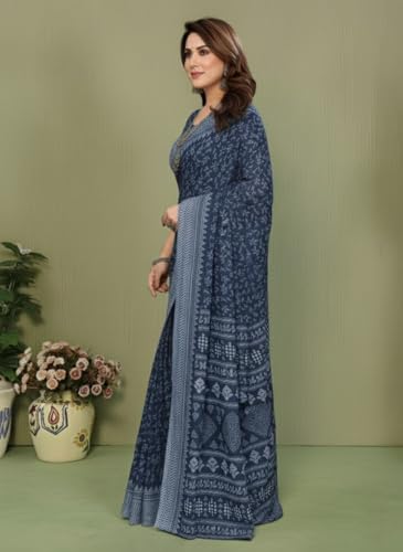 Image of Yashika Women's Georgette Saree with Blouse Piece for Traditional Ethinic Wear Sari