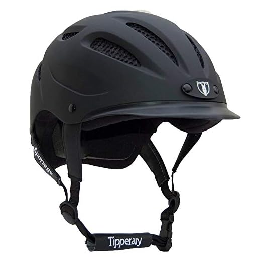 Tipperary Sportage 8500 Riding Helmet LG Black Mat