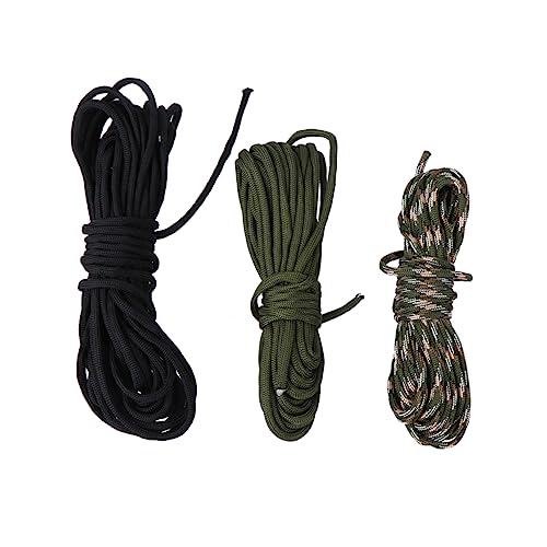 Gogogmee 3 Pcs Braided Nylon Rope Clothesline Rope DIY Weaving Rope Art Craft Pendant Rope