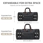 Canvas Expandable Duffle Bag for Men Traveling, Luggage Travel Bag Weekender Overnight Bag,Mens Gym Carry on Duffel Bags - Image 4
