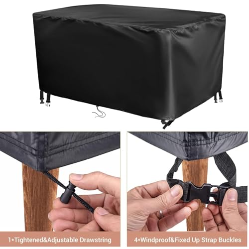 Housse de protection imperméable Oxford 600D résistante à l'hiver pour table