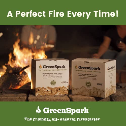 Greenspark 70 Pcs Natural Fire Starters For Grill, Smoker, Pizza Oven,Bbq,Fireplace Firestarter, Wooden & Pellet Stove, Fire Pit, Long Burn, Waterproof,All Weather, Safe For Indoor/Outdoor Use #TOP5