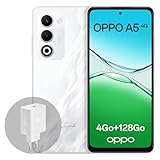 OPPO A5 4G 4Go RAM + 128Go ROM, Smartphone débloqué avec IA, écran 6,67 Pouces 90 Hz, Appareil Photo 50 Mpx avec autofocus, Batterie 6000 mAh, IP65, Mist White (Chargeur SUPERVOOC 45 W Inclus) OPPO A5 4G 4Go RAM + 128Go ROM, Smartphone débloqué avec IA, écran 6,67 Pouces 90 Hz, Appareil Photo 50 Mpx avec autofocus, Batterie 6000 mAh, IP65, Mist White (Chargeur SUPERVOOC 45 W Inclus)