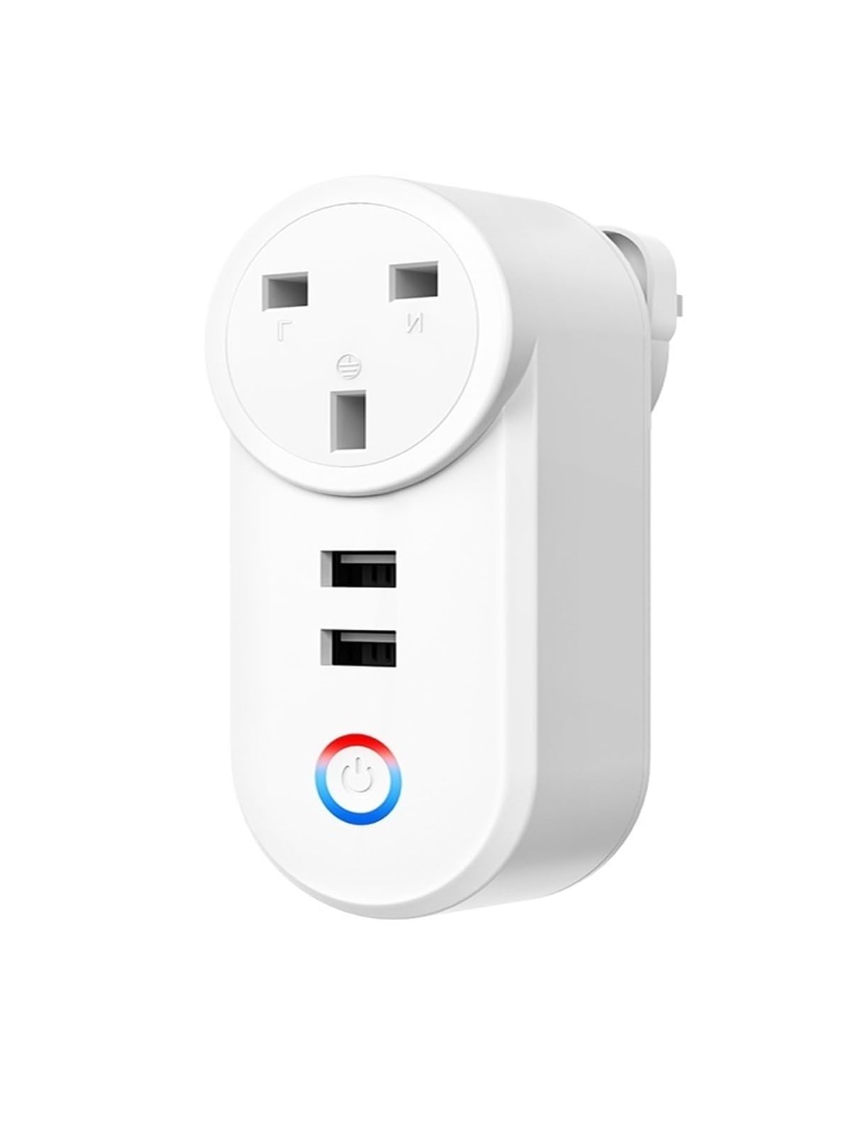 Gniazdo 16A z 2 gniazdami ładowania USB Adapter Wtyczka UE USA Wielka Brytania Brazylia Kontrola żywotności za pośrednictwem Alexa Home(UK Socket)