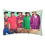 One Music Direction Pillowcase Soft Fluffy Square Decorative Zipper Closure Travel Pillow Case 20x30in