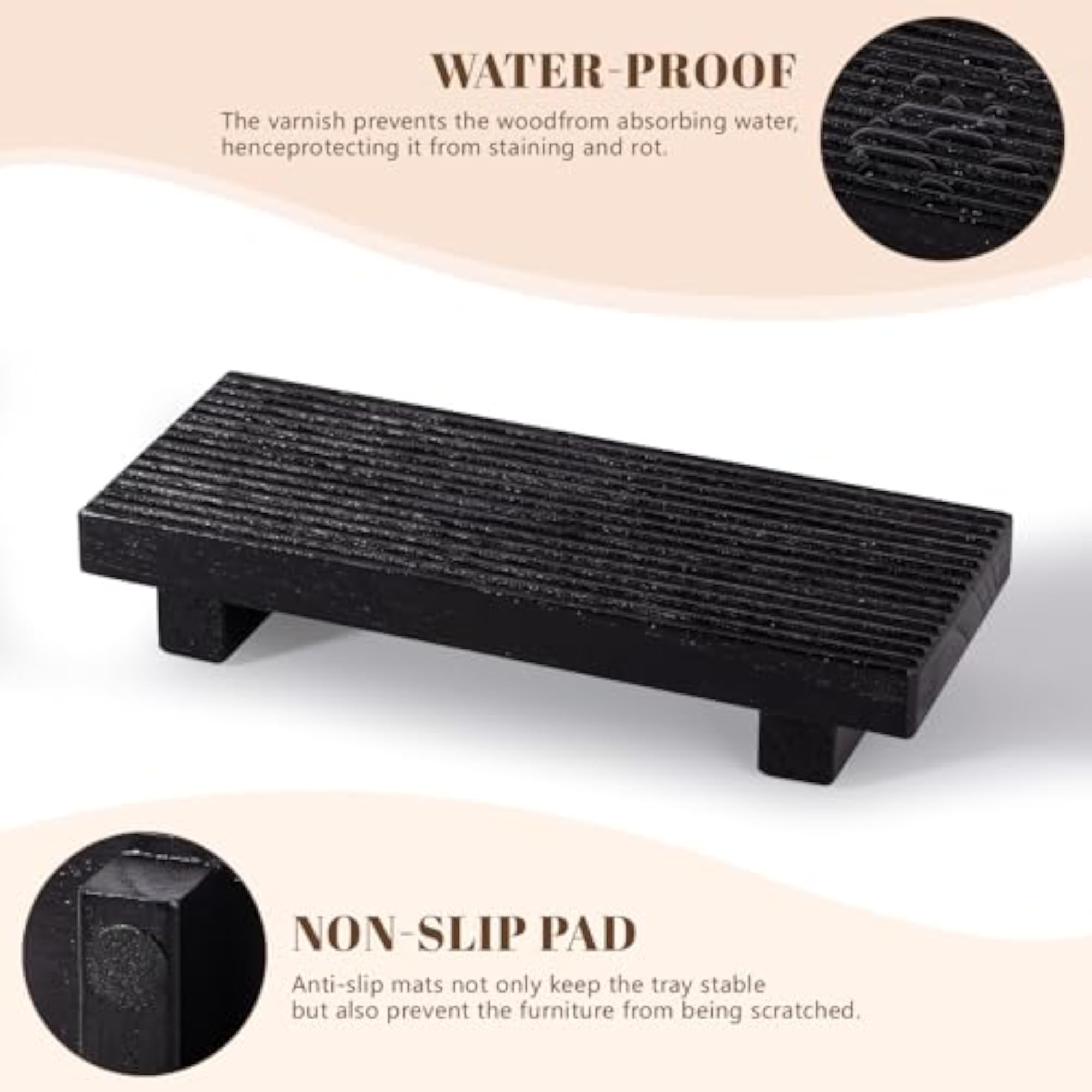 Bathroom Tray Farmhouse Decor Pedestal Stand