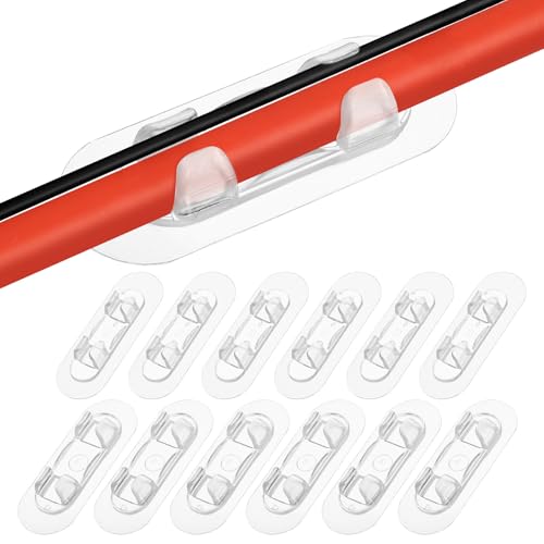 Beavorty Clips para Cables de Pared, 30 Piezas Organizador Autoadhesivo para Cables Eléctricos y Regletas, Sujetacables para Uso Doméstico y Profesional, Abrazaderas para Cableado Ordenado