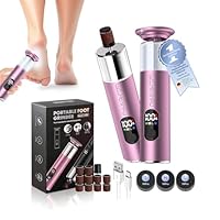 7-IN-1 Hornhautentferner Elektrisch【Nr.1 in Hornhautentfernung – Zertifiziert】Hornhautentferner【Mit LED-Display & integriertem Licht】Hornhaut Entfernen Fuß mit USB-C für Zuhause, Reisen(Pink)