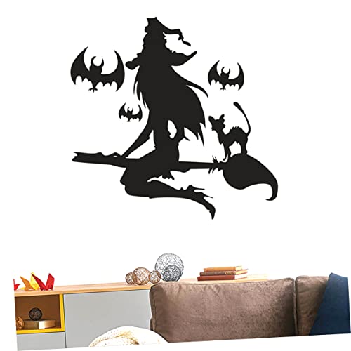 Adocarn Black Trim Window Decal Removable Wall Stickers Halloween Decals For Walls Nursery Wall Decorations Wall Decals Mural Party Supplies The Witch Detachable Black Wallpaper Mural #TOP2