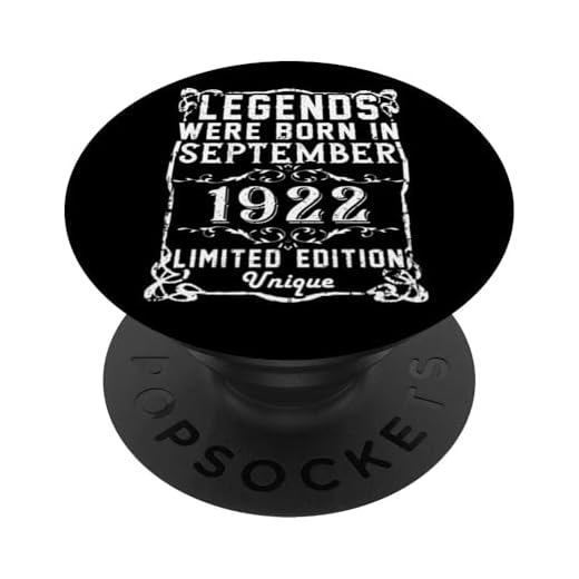 Cumpleaños Septiembre 1922 Edición Limitada Regalo Vintage PopSockets PopGrip Intercambiable