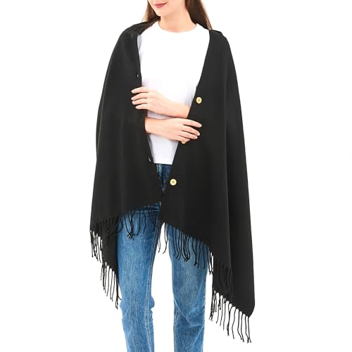 Alpine Swiss Womens Shawl Evening Wrap Pashmina Large Scarf Fringe Cape Poncho