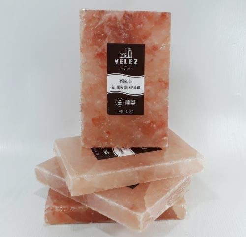 Pedra Placa de Sal Rosa do Himalaia 20x30x4 ideal para grelhar