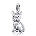 Produktbild Forever Queen Hundekopf Charm 925 Sterling Silber Französisch Bulldog Bead Charms für Pandora-Armbänder Damen Anhänger Zubehör BJ09084