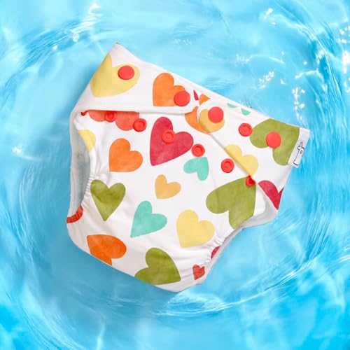 Image of SuperBottoms Swimming Diapers for Babies & Toddlers - Reusable & Adjustable Swim Diapers - Washable Cloth Diapers - Skin Friendly Fabric - Easy to Clean - Fits 3M - 3Y