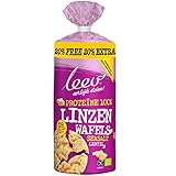 Leev Bio Linsenwaffeln mit Meersalz | Gesunder Snack für Zwischendurch | für Kids und Erwachsene | Vorteilspackung | 6er Pack (120g x 6)