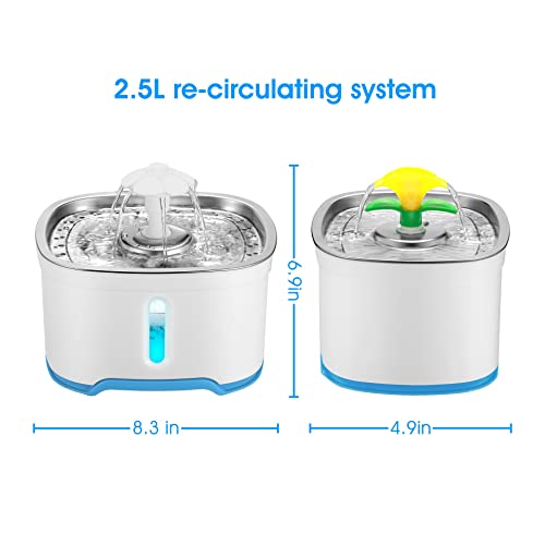 Fuente automática para mascotas de acero inoxidable miniatura 2