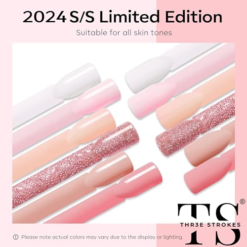 Image of THR3E STROKES Gel Nail Polish Set Gel Polish Orange Hot Pink Blue Yellow Green Purple Vibrant Spring Summer Gel Polish 7ML (UV /LED LIGHT REQUIRED) (FAIRY LOVE 89, 7.5ML)