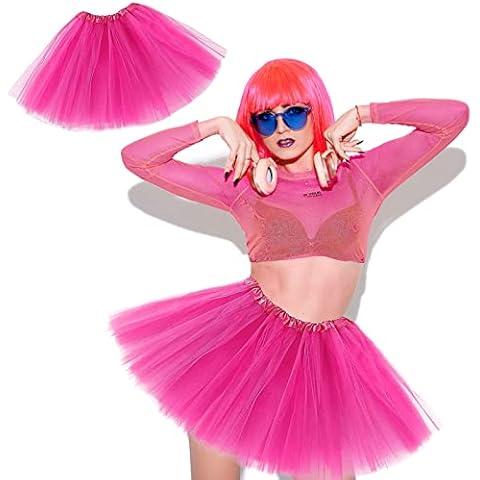 Beamely Women's 80s Style Tulle Tutu Skirt Cover