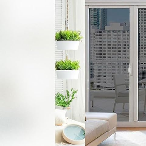 Filmgoo One Way Window Film Non-Adhesive Static Cling Daytime Privacy Film Sun Blocking Heat Control Mirror Window Tinting Film for Home Office Cover