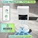 ideoon Ultimativer Saug-Wisch-Roboter 6000 Pa mit 2-in-1 Wischfunktion, Li-Ionen-Akku, Laser-Navigation - Smart-Home WLAN Saugwischer
