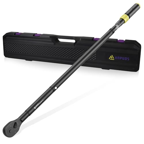 Image of ANPUDS 3 /4 inch Click Torque Wrench, 200-1000 Ft-Lb /271-1355 Nm, Heavy Duty | ±3% Accuracy, 48-Tooth Quick Release, Cr-V Steel, Dual-Direction, for Heavy Truck, Tractor, Diesel, Mining & Oil Field