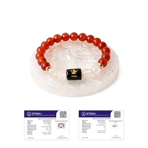 Image of Astrotalk Zodiac Bracelet with Raw Selenite Plate | Healing Crystals for Protection & Emotional Balance | Citrine & Tiger Eye | Bracelet for Man & Woman | Gift for Man & Woman