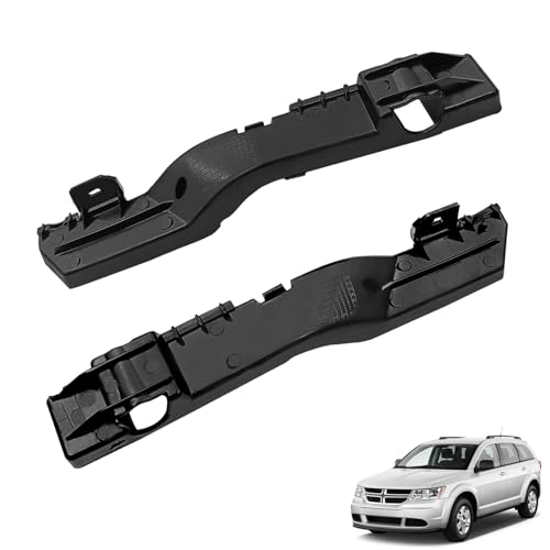 SYudwen 5178411AD 5178410AD Front Bumper Bracket Set Left and Right Side Compatible with Dodge Journey 2009 2010 2011 2012 2013 2014 2015 2016 2017 (1 Pair Black)