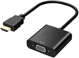 Chenduomi 1080P HDMI Male to vga Female converter cable video Adapter for Computer PC HDTV Desktop Laptop Monitor Project Chromebook Raspberry Pi Roku Xbox and More( Black) (HDMI to VGA)