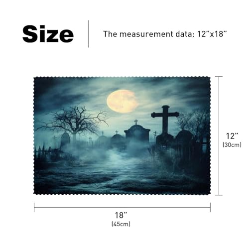 Sets de table Halloween faciles à nettoyer pour protéger la table de cuisine - 6