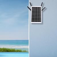 Fdit 12W Solar Angetrieben 4G LTE Modem Router, Outdoor WiFi Extender 300 Mbit/S Solar WiFi 6 Wireless Router mit SIM -Kartensteckplatz 18000 MAh Akku (Weiße Antennen) – Ansicht 3